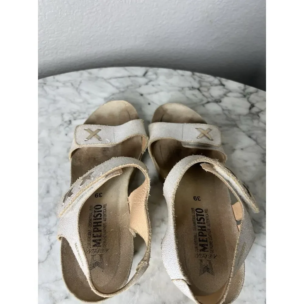 Mephisto Womens Wedge Sandals Size 39 US 9
